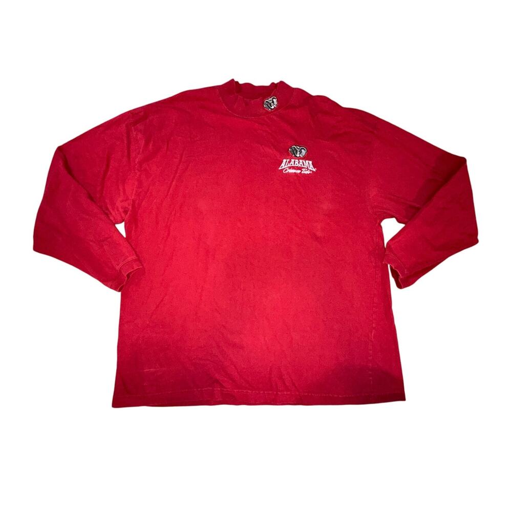 Vtg Alabama Crimson Tide Long Sleeve Moc Turtleneck Shirt Cadre Athletic Mens XL